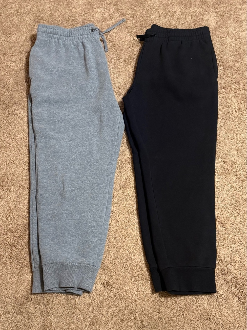 Men's Classic Gray / Black Fleece Jogger Sweatpants